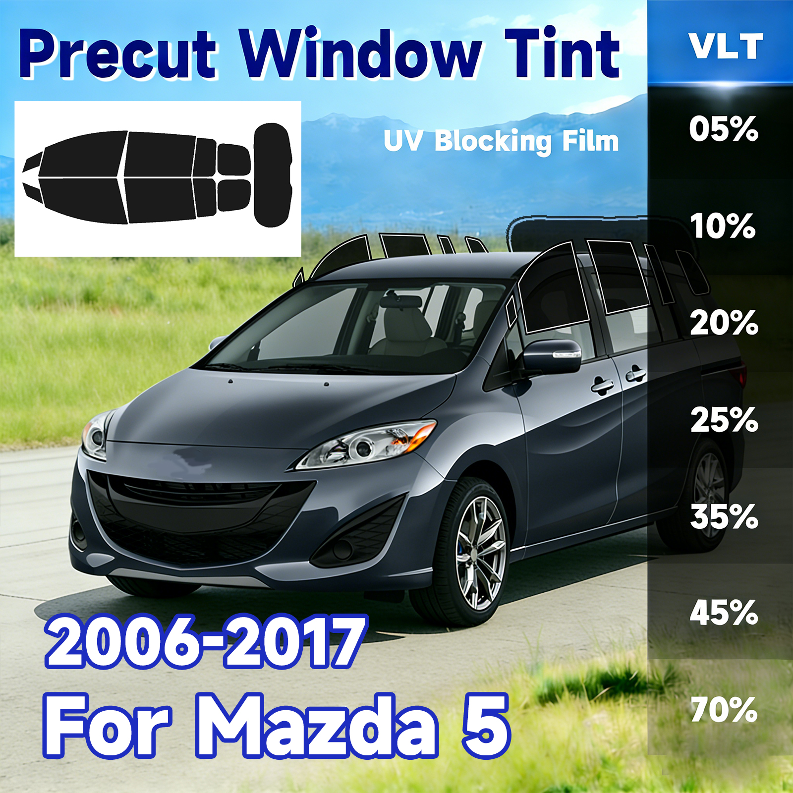 Precut Window Tint Car for Maz – обзор и цена Privacy Screen Protector
