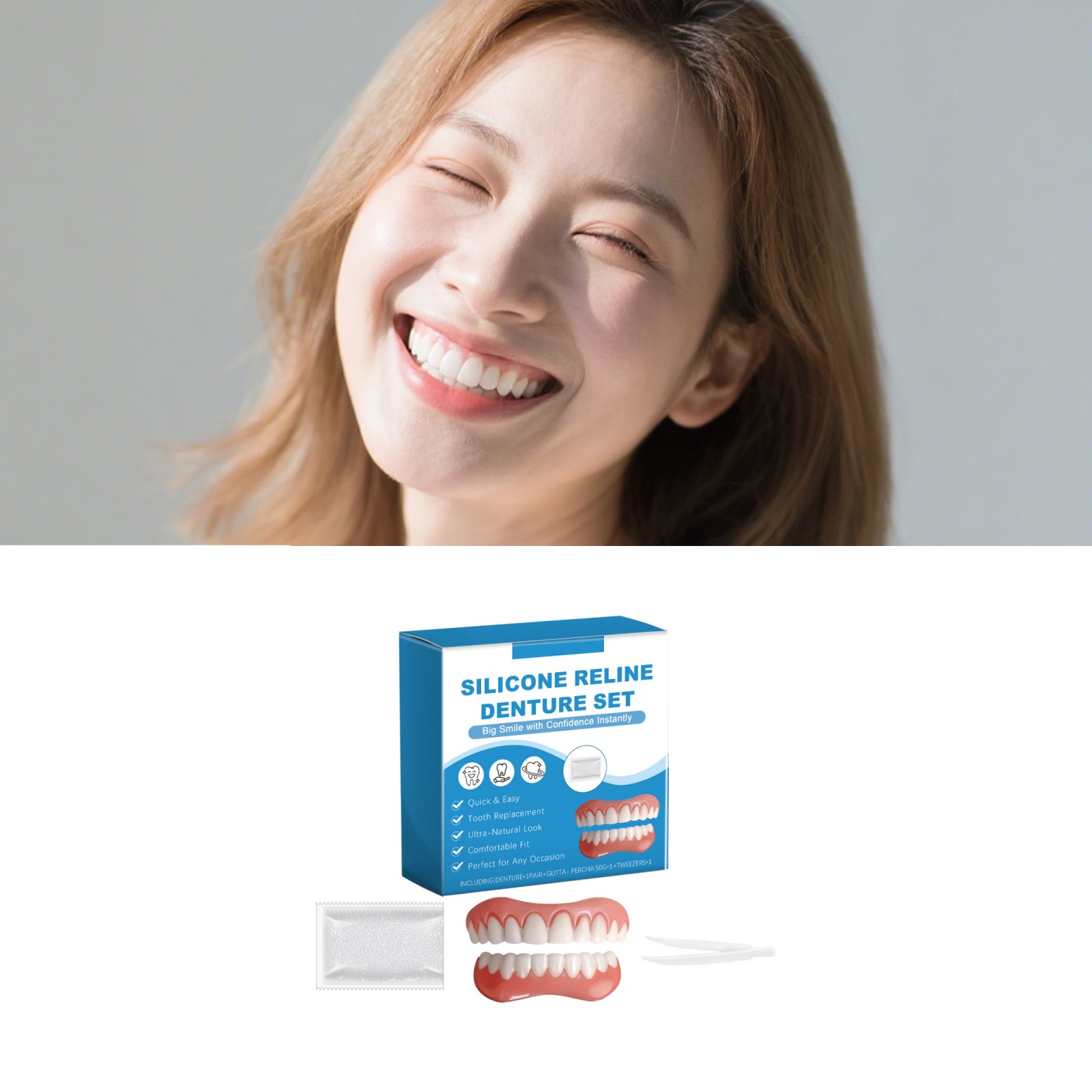 Denture Full Set Over Gums Kit – обзор и цена Full Cover Adhesive