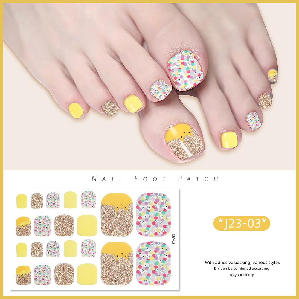 22tips/Sheet Toe Nail Stickers – обзор и цена Full Cover Adhesive