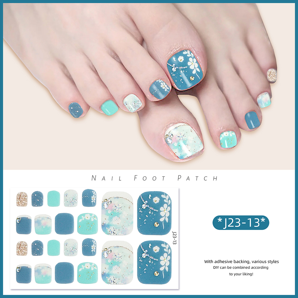 22tips/Sheet Toe Nail Stickers – обзор и цена Full Cover Adhesive