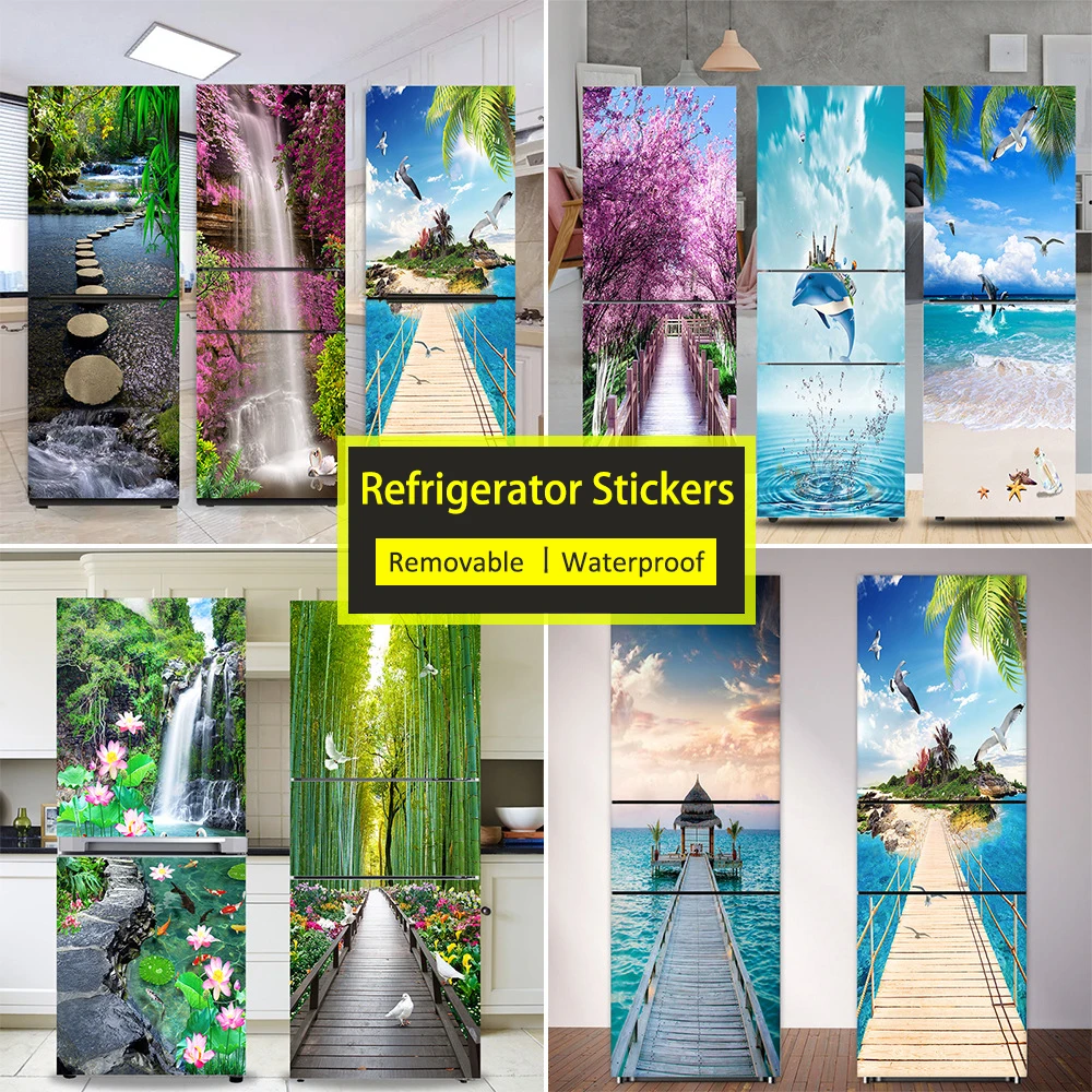 Seaside Beach Fridge Sticker F – обзор и цена Full Cover Adhesive