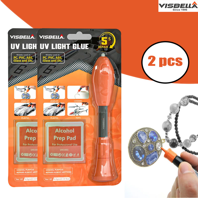 Visbella 2 PCS UV Light Glue P – обзор и цена Liquid Uv Glue Kit